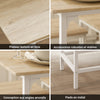 SoBuy OGT11-WN Table Haute avec 4 Tabourets – Mange-Debout Industriel 100×60 cm, Blanc/Naturel