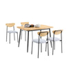 SoBuy OGT52-N Ensemble de Table à Manger 5 Pièces avec Chaises Confortables, Ensemble Table et Chaises 4, Table de Cuisine Co