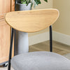 SoBuy OGT52-N Ensemble Table à Manger 5 Pièces avec 4 Chaises Rembourrées et Cadre Acier – Table L110×P70×H76 cm, Charge 150 kg/Chaise, Naturel