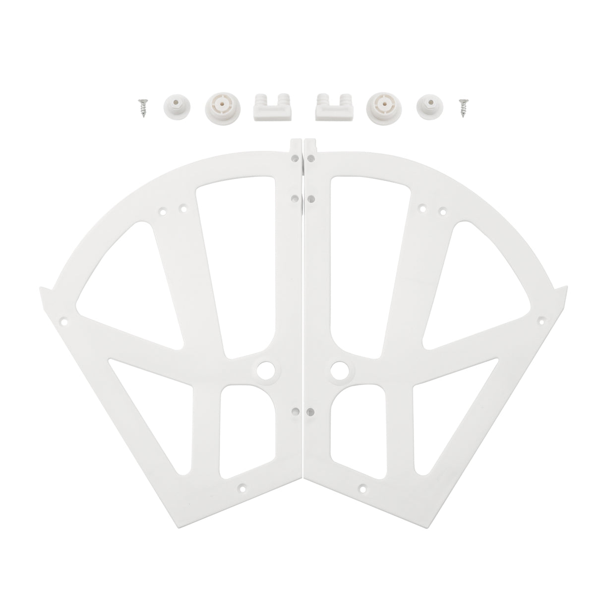 SoBuy SDA08-W 2 Pièces Charnières de Cabinet, Charnières de Tiroir pour Porte-Chaussures en Plastique Raccords De Remplacemen