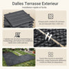SoBuy SDA15-HG Dalles Terrasse Extérieur Clipsables 35 Pièces – Revêtement Sol Balcon et Jardin, Antidérapant, Gris, 30,5x30,5 cm