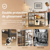 SoBuy SVW18-II-F Desserte de Cuisine à Roulettes, 3 Étagères Réglables, Barrières Anti-chute et Cadre Métallique – Style Industriel, 110×45×92 cm