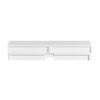 SoBuy BBF04-W Rehausseur Écran PC Bureau avec 2 Tiroirs Support Écran PC Rehausseur Ordinateur Portable Support Moniteur Réglable Blanc 60–107x22x11cm
