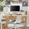 SoBuy BBF04-W Rehausseur Écran PC Bureau avec 2 Tiroirs Support Écran PC Rehausseur Ordinateur Portable Support Moniteur Réglable Blanc 60–107x22x11cm
