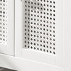 SoBuy BZR35-W Meuble sous Lavabo Salle de Bain Meuble Lavabo avec 2 Portes et Étagère Petit Meuble Salle de Bain avec Panneaux en Treillis pour Vasque ou Lavabo Blanc 50x60x33 cm
