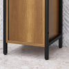 SoBuy BZR62-PF Colonne Salle de Bain avec 3 Compartiments Ouverts et 1 Porte, Gain de Place, Style Industriel, pour Salle de Bain et WC – L30×P28×H168 cm