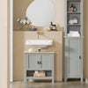 SoBuy BZR68-HG Colonne Salle de Bain Rangement Fonctionnel et Compact, pour Salle de Bain et WC, Rangement Optimisé, Design Fonctionnel – L39×P30×H169 cm, Gris