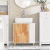 SoBuy BZR75-W Meuble sous Lavabo, Meuble sous Vasque, Armoire Salle de Bain avec Porte et 2 Compartiments Latéral