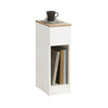 SoBuy FBT111-WN Table de Chevet Étroite 20 cm avec Tiroir et Étagère – Bois Noyer, 60 cm
