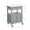 SoBuy FKW22-HG Desserte Cuisine avec Roulettes, Format Compact, Usage Polyvalent, Mobile, pour Cuisine et Salle à Manger, Usage Quotidien – L60×P44×H92 cm, Gris