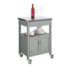 SoBuy FKW22-HG Meuble de Cuisine à roulettes avec Plan de Travail Desserte Cuisine compacte pour Rangement Cuisine, extérieur