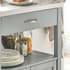 SoBuy FKW22-HG Desserte Cuisine avec Roulettes, Format Compact, Usage Polyvalent, Mobile, pour Cuisine et Salle à Manger, Usage Quotidien – L60×P44×H92 cm, Gris