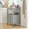 SoBuy FKW22-HG Desserte Cuisine avec Roulettes, Format Compact, Usage Polyvalent, Mobile, pour Cuisine et Salle à Manger, Usage Quotidien – L60×P44×H92 cm, Gris