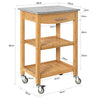 SoBuy FKW28-HG Chariot de Cuisine de Service Roulant, Etagère de la Cuisine, Plateau en Marbre