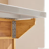 SoBuy FKW69-N Desserte de Cuisine à Roulettes, Plan de Travail INOX Extensible 46→71cm, 2 Tiroirs, Étagères Réglables, Charge 100 kg – 115x46x92 cm