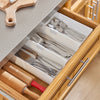 SoBuy FKW69-N Desserte de Cuisine à Roulettes, Plan de Travail INOX Extensible 46→71cm, 2 Tiroirs, Étagères Réglables, Charge 100 kg – 115x46x92 cm