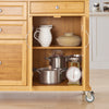 SoBuy FKW70-N Îlot Central de Cuisine sur Roulettes, Plan de Travail INOX, 4 Tiroirs, Chariot Mobile avec Rangement – 115x46x92cm, Naturel