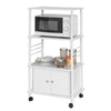 sobuyes.shopG12-W Meuble rangement cuisine roulant en bois, Chariot de cuisine de service