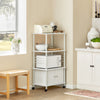 sobuyes.shopG12-W Meuble rangement cuisine roulant en bois, Chariot de cuisine de service