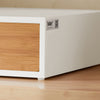 sobuyes.shopG179-WN Boîte à Thé avec Tiroir, Format Compact, Rangement Optimisé, Design Fonctionnel, Usage Quotidien – L31×P30×H10 cm, Bois, Blanc et Naturel