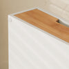 sobuyes.shopG179-WN Boîte à Thé avec Tiroir, Format Compact, Rangement Optimisé, Design Fonctionnel, Usage Quotidien – L31×P30×H10 cm, Bois, Blanc et Naturel