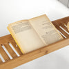 Prévente sobuyes.shopG212-N Plateau de Baignoire Extra Long et Verni avec Support Verre à Vin et Bougie, Design Fonctionnel, Usage Quotidien, Pratique – Bambou, Naturel