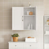 sobuyes.shopG231-W Armoire Murale Salle de Bain avec Porte et Étagère Réglable – L60×P30×H60 cm, Charge 25 kg, MDF E1, Blanc