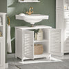 sobuyes.shopG237-W Meuble Sous-Lavabo Meuble de Salle de Bain Vasque, 2 portes et 2 étages