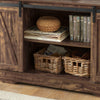 SoBuy FSB60-N Buffet Cuisine avec Porte de Grange Coulissante et 2 Étagères Réglables – L120×P40×H70 cm, Charge 50 kg, Panneaux E1, Naturel
