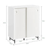 SoBuy FSB62-W Meuble d’Entrée avec Rangement Chaussures Intégré – 2 Portes Coulissantes – Entrée Organisée – 70x37x87 cm Blanc