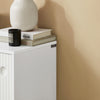 SoBuy FSB62-W Meuble d’Entrée avec Rangement Chaussures Intégré – 2 Portes Coulissantes – Entrée Organisée – 70x37x87 cm Blanc