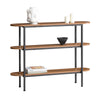 SoBuy FSB67-WS Table Console Bout de Canapé Table d'Appoint Réglable en Hauteur Table d’Entrée Buffet avec 2 Compartiments Ét