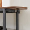 SoBuy FSB67-WS Table d’Appoint avec 2 Compartiments, Style Industriel, Design Fonctionnel, Usage Quotidien, Format Pratique – L110×P25×H86 cm, Noyer et Noir