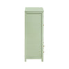 SoBuy FSB72-GR Meuble d’Entrée Rotin Vert avec 4 tiroirs 70x34x90cm, Style Bohème Naturel