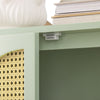 SoBuy FSB72-GR Meuble d’Entrée Rotin Vert avec 4 tiroirs 70x34x90cm, Style Bohème Naturel