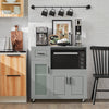 SoBuy FSB78-HG Desserte Cuisine avec Roulettes, Roues et Support Micro-Ondes, Mobile, pour Cuisine et Salle à Manger, Usage Quotidien – L88,5×P40×H89 cm, Gris