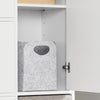 SoBuy FSR107-W Armoire à Chaussures avec Tabouret, 1 Porte et 3 Abattants, Meuble d'Entrée – 95x30x121 cm, Blanc