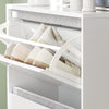 SoBuy FSR134-W Banc à Chaussures Modulable avec Armoire sur Pieds, Meuble d'Entrée – 124x24x126 cm, Blanc