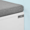 SoBuy FSR37-W Banc à Chaussures avec Coussin Rembourré et Rangement pour Entrée Couloir – 80x35x46 cm, Blanc