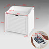 SoBuy FSR40-W Banc de Rangement avec Coussin Rembourré et Sac à Linge Amovible pour Entrée – 50x35x53 cm, Blanc