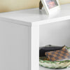 SoBuy FSR87-W Armoire à Chaussures 2 Abattants et Compartiment Ouvert pour Entrée Couloir – 80x24x110 cm, Blanc