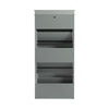 SoBuy FSR94-HG Armoire à Chaussures Slim 24 cm à 3 Abattants – 12 Paires – Dos Ventilé – Bois FSC – Gris
