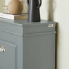 SoBuy FSR94-HG Armoire à Chaussures Slim 24 cm à 3 Abattants – 12 Paires – Dos Ventilé – Bois FSC – Gris
