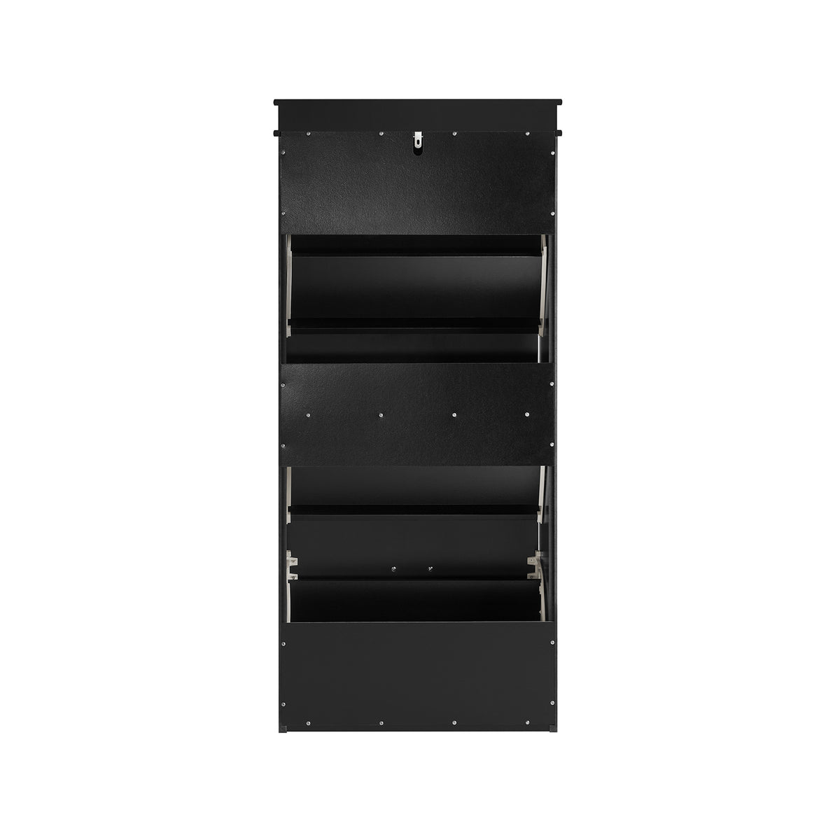 SoBuy FSR94-SCH – Armoire à Chaussures Slim 24 cm – 3 Abattants, 12 Paires – Noir Mat FSC®