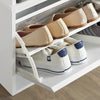 SoBuy FSR16-SCH Banc à Chaussures avec 1 Abattant et Coussin Rembourré, Coffre de Rangement pour Entrée – 60x30x48 cm, Blanc