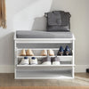 SoBuy FSR16-SCH Banc à Chaussures avec 1 Abattant et Coussin Rembourré, Coffre de Rangement pour Entrée – 60x30x48 cm, Blanc
