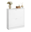 SoBuy FSR99-W Meuble à Chaussures Ultra-Slim 18 cm à 2 Abattants – 8 à 10 Paires – Blanc