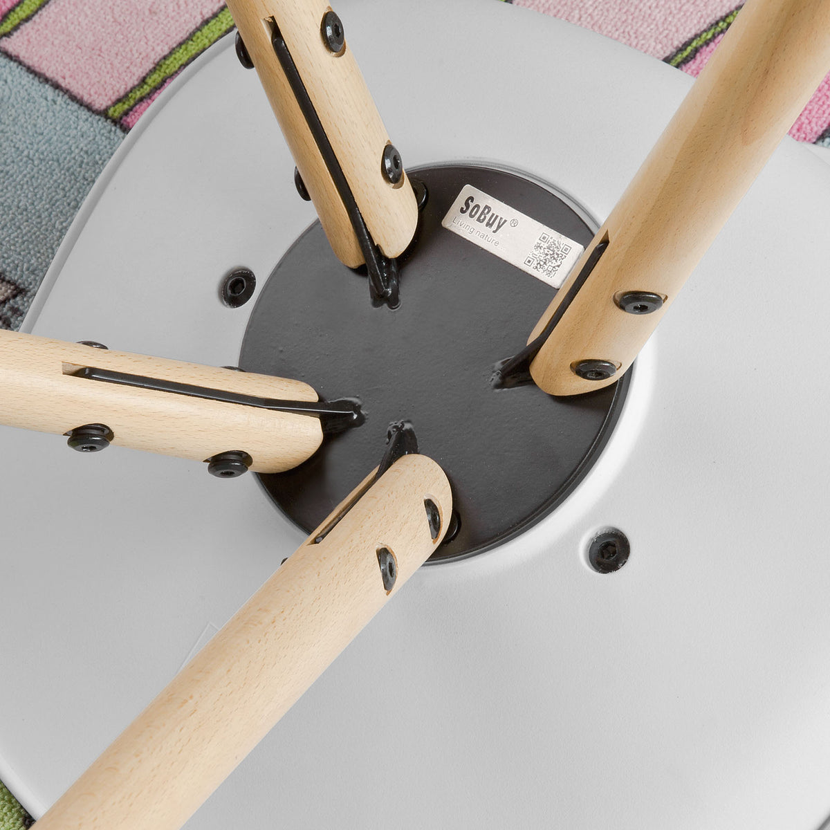 SoBuy FST46-W Fauteuil Enfant Chaise Confortable en Bouleau pour enfant avec assise rembourrée