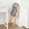 SoBuy FST92-N Chaise Pliante Rembourrée en Bois – Gain de Place – Gris