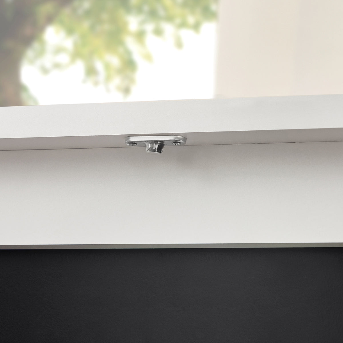 SoBuy FWT20-W Table Murale Rabattable à Manger Pliable avec Tableau Mémo Extensible Gain de Place pour Cuisine, Bureau et Petits Espaces Blanc 50cm x 75cm x 76cm